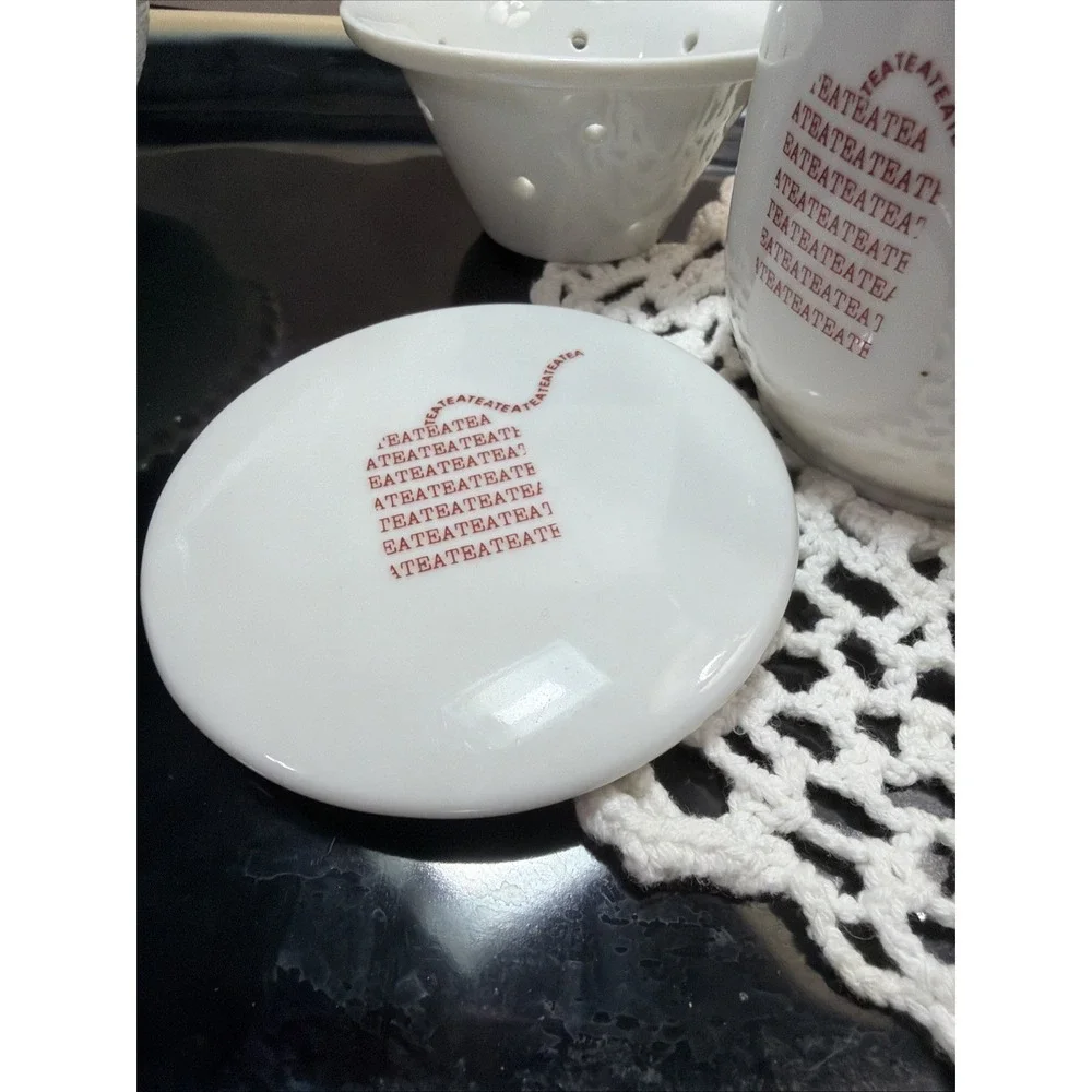 The Toscany Collection Tea Bag Design Tea Mug w/Tea Strainer & Cover-Coaster